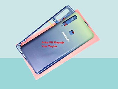 Tkgz - Samsung Galaxy A9 A920 2018 FULL KASA Arka Kapak Batarya Kapağı - MAVİ