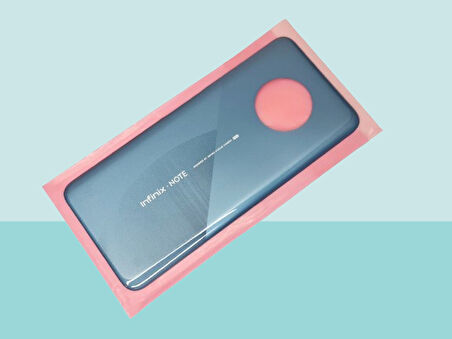 Tkgz - Infinix NOTE 7 Arka Kapak Batarya Kapağı - Arka Kapak - MAVİ