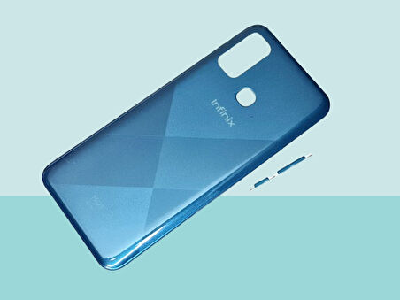 Tkgz - Infinix HOT 9 PLAY FULL KASA Arka Kapak Batarya Kapağı - MAVİ