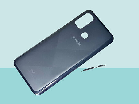 Tkgz - Infinix HOT 9 PLAY FULL KASA Arka Kapak Batarya Kapağı - SİYAH