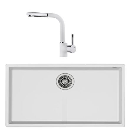 Teka Square 72.40 Beyaz Evye + ARK 938 Beyaz Batarya Set