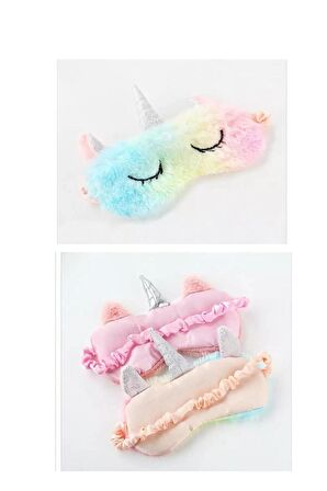 Peluş Unicorn Uyku Göz Bandı