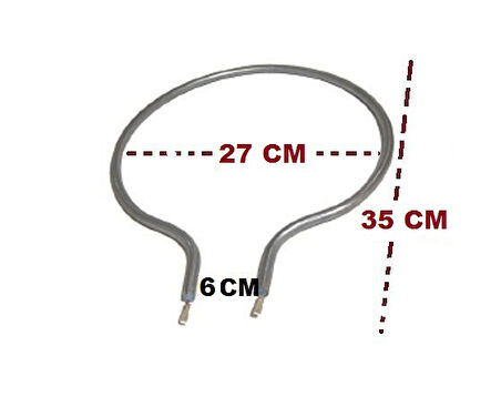 DAVUL FIRIN REZİSTANS 750 WATT REZİSTANSI ÇAP 27 CM AMPUL TİP