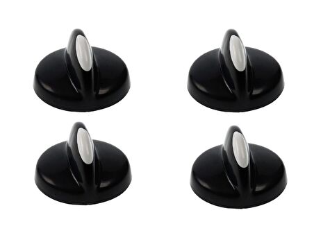 Arçelik Uyumlu Ocak Düğmesi 4 Lü , Set Üstü Ocak Düğme Siyah