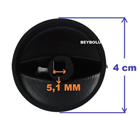 Arçelik Uyumlu Ocak Düğmesi 4 Lü , Set Üstü Ocak Düğme Siyah