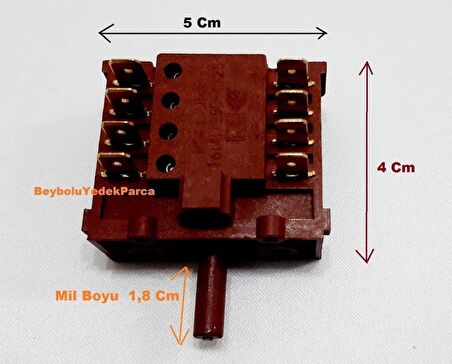 Simfer Fırın 8  uç Simfer  4+4 Şartel  Kademe Şalter Düğmesi
