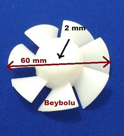Braun 7 Kanat Pervane Saç Kurutma Pervanesi Çap 60 MM Mil Yuvası