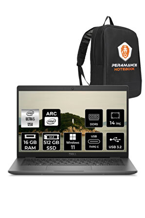 DELL Latitude 3450 Ultra 5 125U 16GB 512GB SSD 14'' FHD W11P Taşınabilir Bilgisayar & PER4 ÇANTA
