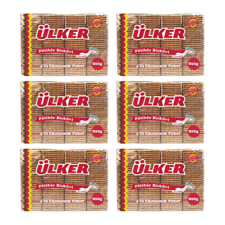 Ülker Pötibör Bisküvi 800 Gr x 6 Adet