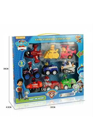 Paw Patrol Oyuncak Görev Araçları 9'lu Set