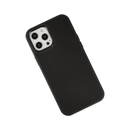 Apple iPhone 12 Pro Max Kılıf Asya Deri Silikon - Siyah