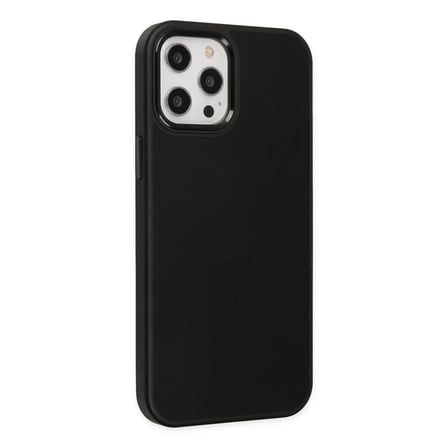 Apple iPhone 12 Pro Max Kılıf Asya Deri Silikon - Siyah