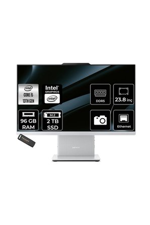Ideacentre 24IRH9 i5 13420H 96GB RAM 2TB SSD 23.8" FHD 100Hz FreeDOS F0HN0054TRP344 All In One Bilgisayar + Per4 USB