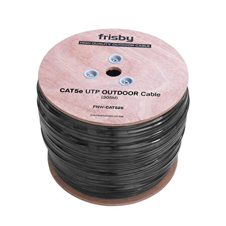 FRISBY FNW-CAT525 305MT 0.45MM 26AWG CAT5E DIŞ MEKAN UTP KABLO