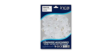 INCA ICOM-P100 RJ45 CAT6 100 ADET PLASTIK KONNEKTOR