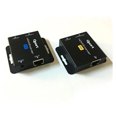 QPORT Q-HEX2 HDMI EXTENDER CAT6 60M 2 Lİ PAKET (ADAPTÖR DAHİL)