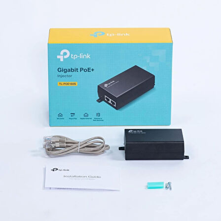 TP-LINK OMADA TL-POE160S 48VOLT 30WATT GIGABIT PORT POE ADAPTÖR .