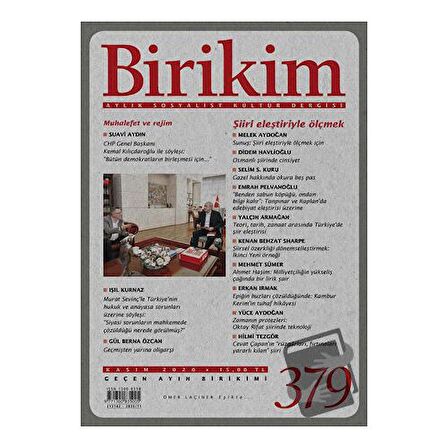 Birikim Aylık Sosyalist Kültür Dergisi Sayı: 379 Kasım 2020