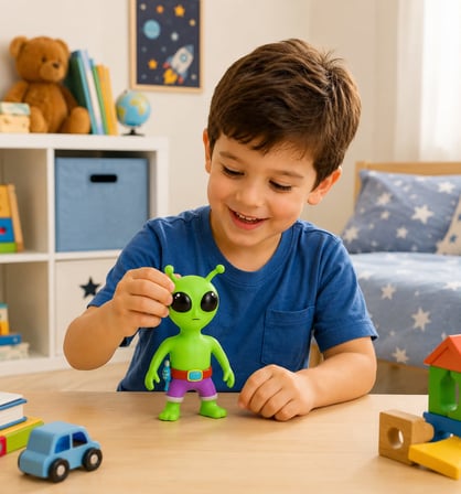 Stumble Guys  Esnek Fiğür Oyuncak Green Alıen