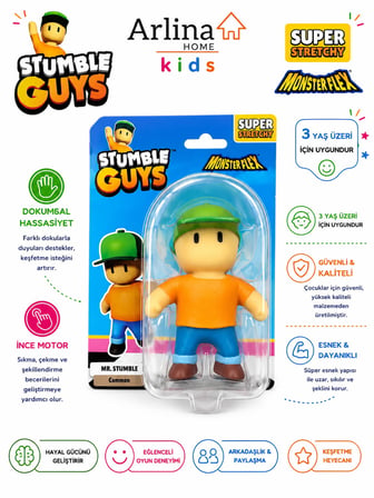 Arlina Home Kids Stumble Guys Karakter Figürü Esnek Oyuncak