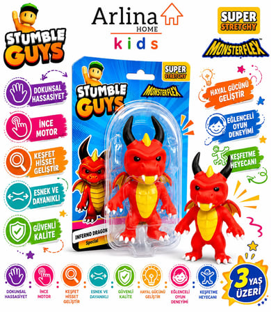 Stumble Guys  Esnek Fiğür Oyuncak Inferno Dragon