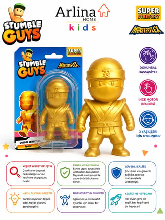 Stumble Guys  Esnek Fiğür Oyuncak Golden Sensei