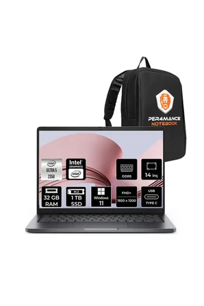 Pro14 PC14250 Ultra 5 235U 32GB 1TB SSD 14" WUXGA IPS W11H Dizüstü Bilgisayar & PER4 Çanta