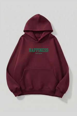 Unisex Yumuşak Dokulu For You, My Muse Baskılı Tasarım Oversize 3 İplik Hoodie Sweatshirt