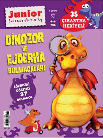 JUNIOR EĞLENCELİ EJDERHA ÖĞRETİCİ 37 BULMACA 35 ÇIKARTMA