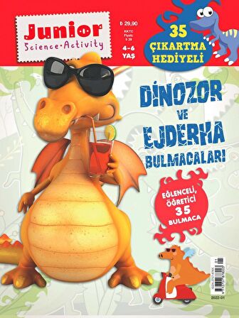 JUNIOR EĞLENCELİ ÖĞRETİCİ DİNAZOR VE EJDERHA 35 ÇIKARTMA