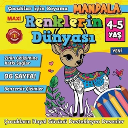 Maxi Renklerin Dünyası Çocuklar İçin Boyama 11
