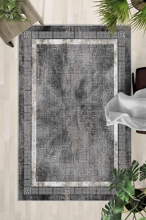Kaymaz Taban Yıkanabilir Halı – Mutfak, Salon, Yatak Odası için Modern Dijital Baskı Halı (SLNHALI_1