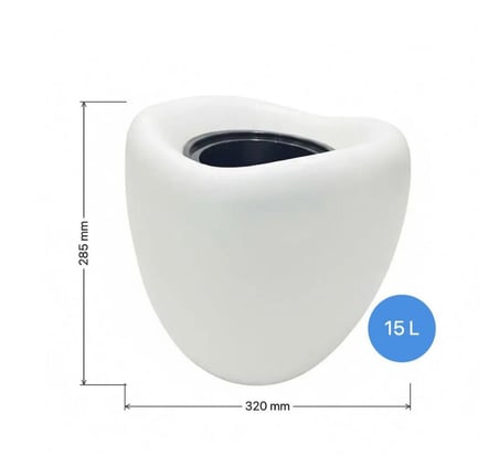 Omnipazar SO-LALE01 Lale Dekoratif Saksı Plastik İç Kovalı 15 LT NO: 1