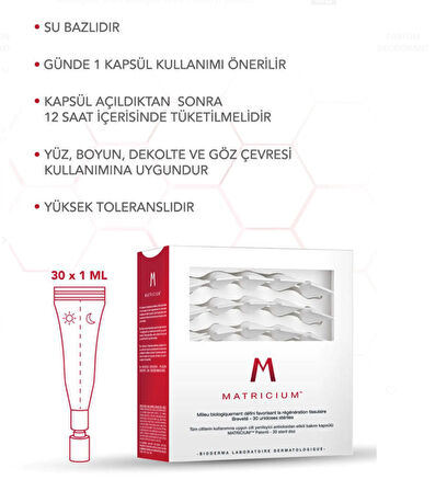 Bioderma Matricium Cilt Bakım Kapsülü 30 x 1 ml