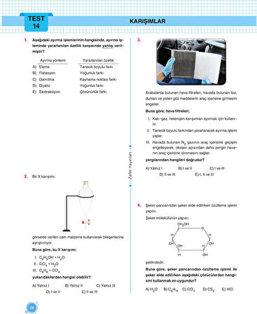 Zafer Yayınları 10. Sınıf KİMYA Soru Bankası Fasikül Seti - YENİ