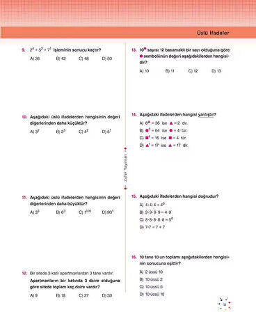2025 MEB Uyumlu - 6. Sınıf Matematik Soru Bankası Fasikül Seti, Zafer Yayınları