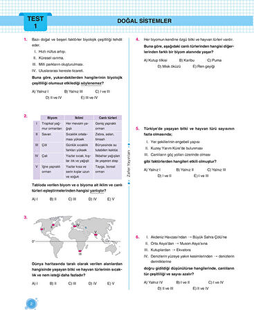 Zafer Yayınları 11. Sınıf COĞRAFYA Soru Bankası Fasikül Seti - YENİ