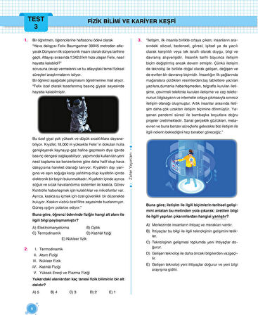 Zafer Yayınları 9. Sınıf FİZİK Soru Bankası Fasikül Seti - YENİ