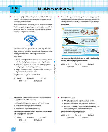 Zafer Yayınları 9. Sınıf FİZİK Soru Bankası Fasikül Seti - YENİ