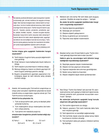 Zafer Yayınları 9. Sınıf TARİH Soru Bankası Fasikül Seti - YENİ