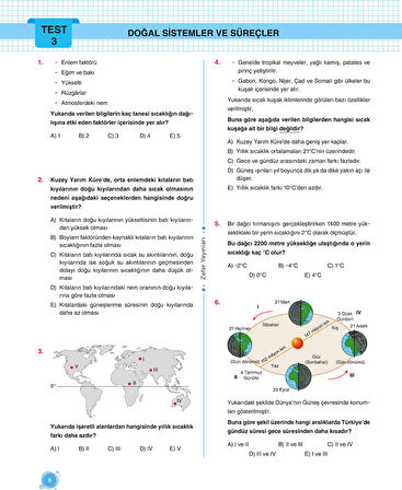 Zafer Yayınları 9. Sınıf COĞRAFYA Soru Bankası Fasikül Seti - YENİ