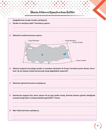 ZAFER YAYINLARI 6. SINIF SOSYAL BİLGİLER SORU BANKASI FASİKÜL SETİ