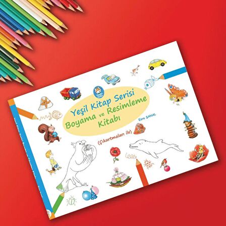 Yeşil Kitap Serisi / Okumalı Boyama – Resimleme Kitabı (Çıkartmalı)