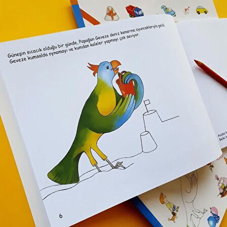 Yeşil Kitap Serisi / Okumalı Boyama – Resimleme Kitabı (Çıkartmalı)