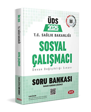 Data Yayınları 2025 Sağlık Bakanlığı ÜDS Sosyal Çalışmacı Soru Bankası Tamamı Karekod Çözümlü