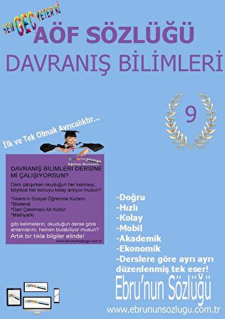 AÖF İİBF Ebrunun Sözlüğü Davranış Bilimleri-E Sözlük