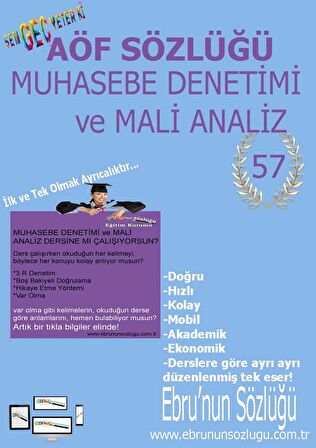 AÖF İİBF Ebrunun Sözlüğü-Muhasebe Denetimi ve Mali Analiz E Sözlük