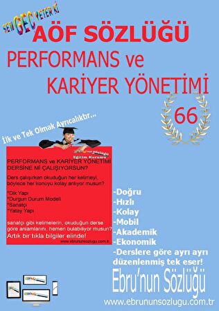 AÖF İİBF Ebrunun Sözlüğü-Performans ve Kalite Yönetimi E Sözlük