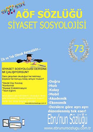 AÖF İİBF Ebrunun Sözlüğü-Siyaset Sosyolojisi E Sözlük