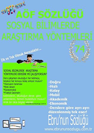 AÖF İİBF Ebrunun Sözlüğü-Sosyal Bilimlerde Araştırma Yöntemleri E Sözlük